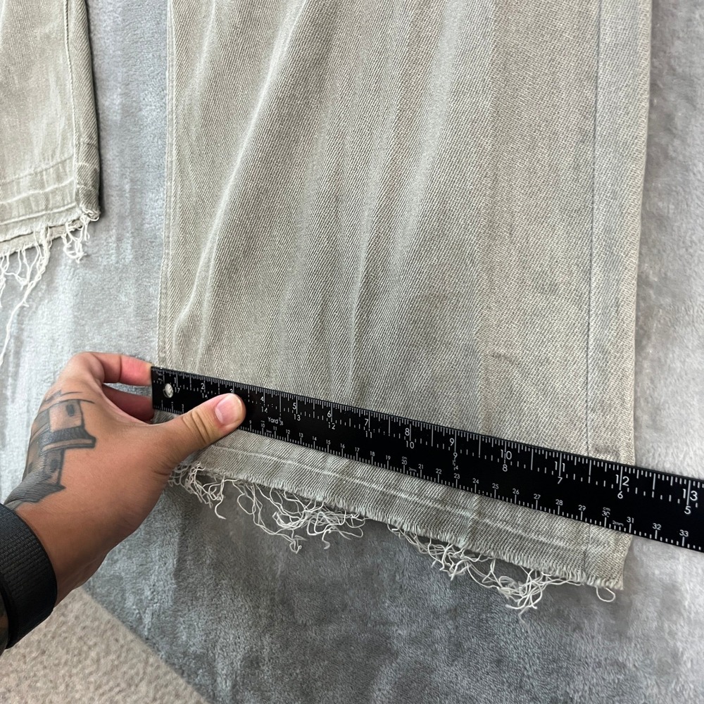 NWT Sincerely Jules Womens 9/29 Wide Leg Denim Pants Gray Green High Rise Boho - Picture 8 of 12